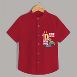 Ten-Oh Ten 10th Birthday – Custom Name Shirt for Boys - RED - 0 - 6 Months Old (Chest 21")