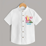 Celebrate Your Kids 10th Year Birthday With "TEN ON TEN" - Personalized Birthday Shirts with Customized Name - WHITE - 0 - 6 Months Old (Chest 23")