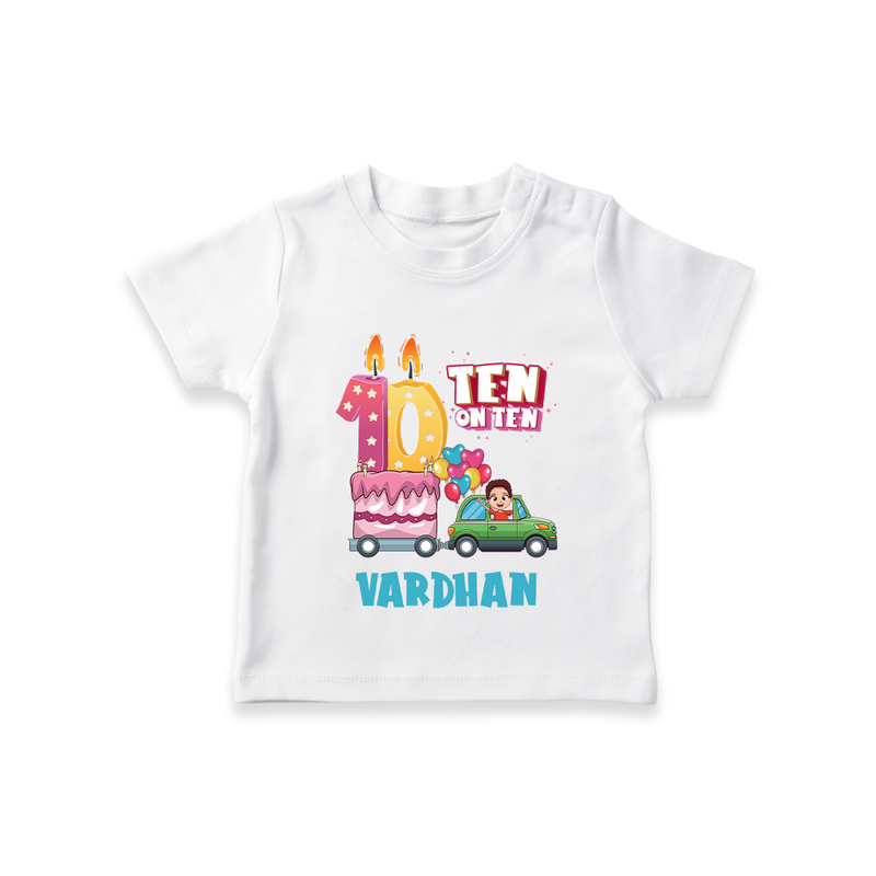 Baby Milestone T-Shirt | Custom 10 Month T-Shirt | Soft, Skin-Friendly Cotton - WHITE - 0-5 Months Old (Chest 17")