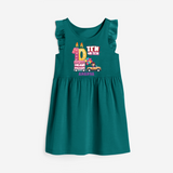 Ten-Oh Ten 10th Birthday – Personalized Name Frock for Girls - MYRTLE GREEN - 0 - 6 Months Old (Chest 18")