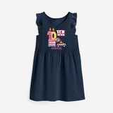 Ten-Oh Ten 10th Birthday – Personalized Name Frock for Girls - NAVY BLUE - 0 - 6 Months Old (Chest 18")