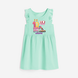 Ten-Oh Ten 10th Birthday – Personalized Name Frock for Girls - TEAL GREEN - 0 - 6 Months Old (Chest 18")