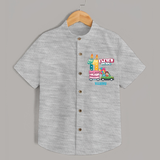 Celebrate Your Kids 11th Year Birthday With "ELEVEN DREAMS" - Personalized Birthday Shirts with Customized Name - GREY MELANGE - 0 - 6 Months Old (Chest 23")