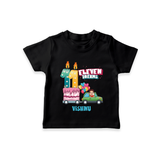 Celebrate Your Kids 11th Year Birthday With "ELEVEN DREAMS" - Personalized Birthday T-Shirts with Customized Name For Boys - BLACK - 0-5 Months Old (Chest 17")