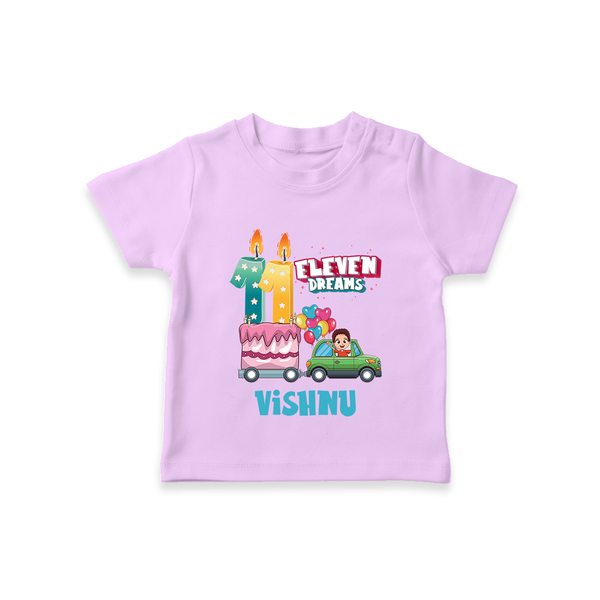 Baby Milestone T-Shirt | Custom 11 Month T-Shirt | Soft, Skin-Friendly Cotton - LILAC - 0-5 Months Old (Chest 17")