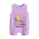 Celebrate 11 Month with Custom Romper Suit/ Sleeveless Romper | Personalized Newborn Outfit | Soft Cotton Comfort - LILAC - 0 - 5 Months Old (Chest 18")