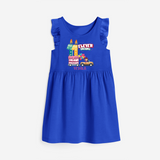 Eleven Dreams 11th Birthday – Personalized Name Frock for Girls - ROYAL BLUE - 0 - 6 Months Old (Chest 18")