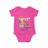 Celebrate Your SweetheartÕs 11th Month With "ELEVEN DREAMS" - Personalized Romper For Babies With Name - HOT PINK - 0 - 3 Months Old (Chest 16")