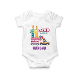 Celebrate 11 Month with Custom Romper | Personalized Newborn Outfit | Soft Cotton Comfort - WHITE - New Born (Chest 14")