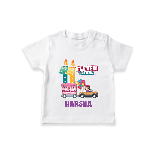 Celebrate 11 Month with Custom T-Shirt | Personalized Newborn Outfit | Soft Cotton Comfort - WHITE - 0-5 Months Old (Chest 17")