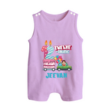 Baby Milestone Romper Suit/ Sleeveless Romper | Custom 1 Year Romper Suit/ Sleeveless Romper | Soft, Skin-Friendly Cotton - LILAC - 0 - 5 Months Old (Chest 18")