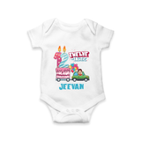 Baby Milestone Romper | Custom 1 Year Onesie | Soft, Skin-Friendly Cotton - WHITE - New Born (Chest 14")