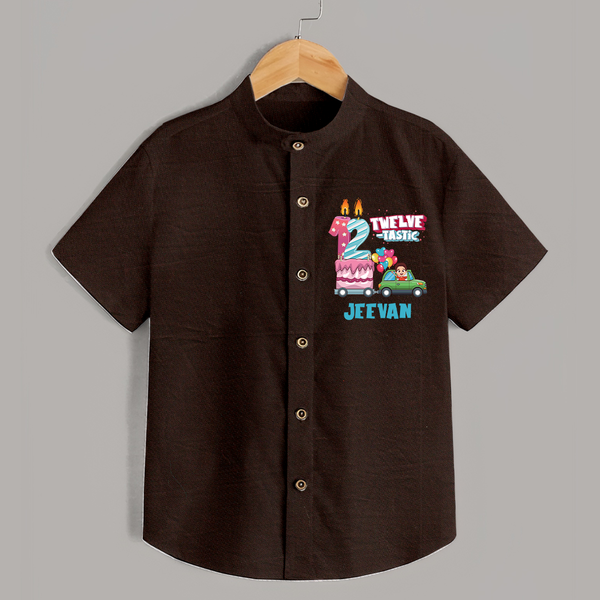Baby Milestone Shirt | Custom 1 Year Shirt | Soft, Skin-Friendly Cotton - CHOCOLATE BROWN - 0 - 6 Months Old (Chest 23")