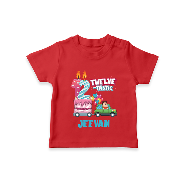 Baby Milestone T-Shirt | Custom 1 Year T-Shirt | Soft, Skin-Friendly Cotton - RED - 0-5 Months Old (Chest 17")