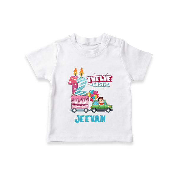 Baby Milestone T-Shirt | Custom 1 Year T-Shirt | Soft, Skin-Friendly Cotton - WHITE - 0-5 Months Old (Chest 17")