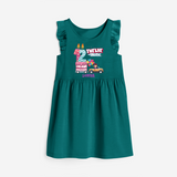 ⁠Twelve-tastic 12th Birthday – Personalized Name Frock for Girls - MYRTLE GREEN - 0 - 6 Months Old (Chest 18")