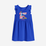 ⁠Twelve-tastic 12th Birthday – Personalized Name Frock for Girls - ROYAL BLUE - 0 - 6 Months Old (Chest 18")