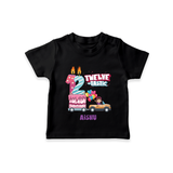 Celebrate Your Kids 12th Year Birthday With "TWELVE-TASTIC" - Personalized Birthday T-Shirts with Customized Name For Girls - BLACK - 0-5 Months Old (Chest 17")