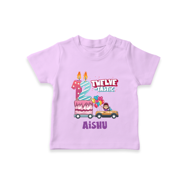 Celebrate 1 Year with Custom T-Shirt | Personalized Newborn Outfit | Soft Cotton Comfort - LILAC - 0-5 Months Old (Chest 17")