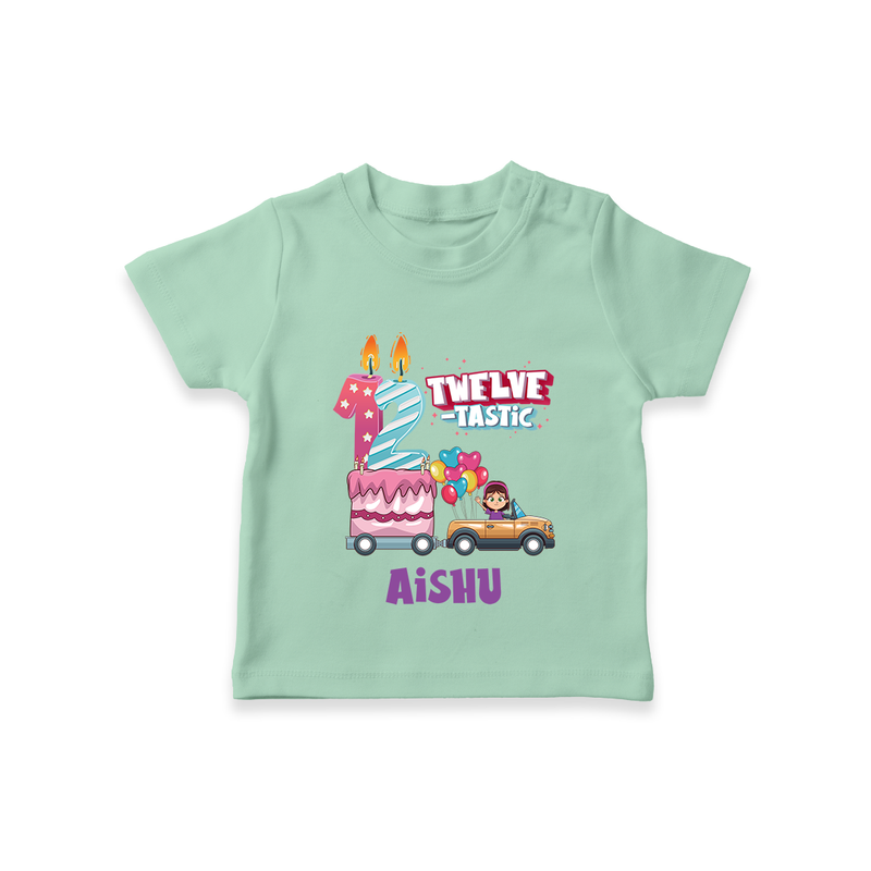 Celebrate 1 Year with Custom T-Shirt | Personalized Newborn Outfit | Soft Cotton Comfort - MINT GREEN - 0-5 Months Old (Chest 17")