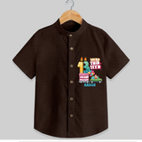 Lucky Thirteen 13th Birthday – Custom Name Shirt for Boys - CHOCOLATE BROWN - 0 - 6 Months Old (Chest 21")