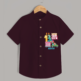 Lucky Thirteen 13th Birthday – Custom Name Shirt for Boys - MAROON - 0 - 6 Months Old (Chest 21")