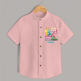 Celebrate Your Kids 13th Year Birthday With "LUCKY THIR-TEEN" - Personalized Birthday Shirts with Customized Name - PEACH - 0 - 6 Months Old (Chest 23")