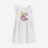 Lucky Thirteen 13th Birthday – Personalized Name Frock for Girls - WHITE - 0 - 6 Months Old (Chest 18")