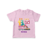 Celebrate Your Kids 13th Year Birthday With "LUCKY THIR-TEEN" - Personalized Birthday T-Shirts with Customized Name For Girls - PINK - 0-5 Months Old (Chest 17")