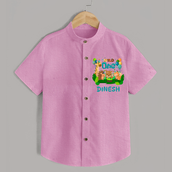 Personalized Name Shirt for 1 Year Old | Soft Cotton Toddler Shirt - BABY PINK - 0 - 6 Months Old (Chest 23")