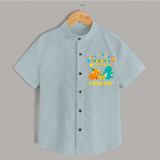 Custom Name Shirt for 3 Year Old | Comfortable Cotton Tee - ARCTIC BLUE - 0 - 6 Months Old (Chest 23")
