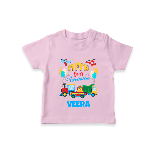 Custom 5 Year Old T Shirt | Personalized Kids T Shirt - BABY PINK - 0-5 Months Old (Chest 17")