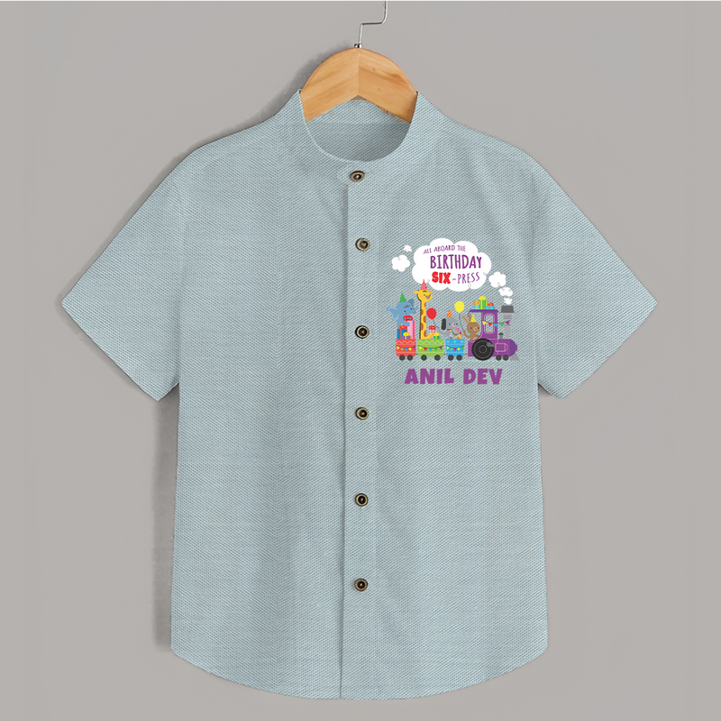 Personalized Name Shirt for 6 Year Old | Stylish and Comfy - ARCTIC BLUE - 0 - 6 Months Old (Chest 23")