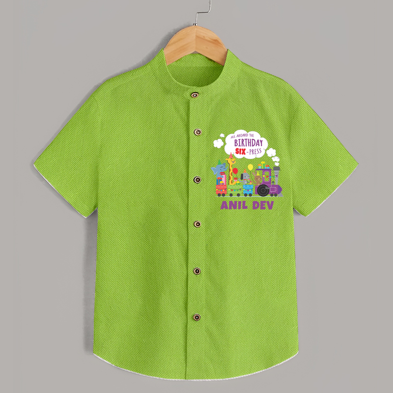 Personalized Name Shirt for 6 Year Old | Stylish and Comfy - LIME GREEN - 0 - 6 Months Old (Chest 23")
