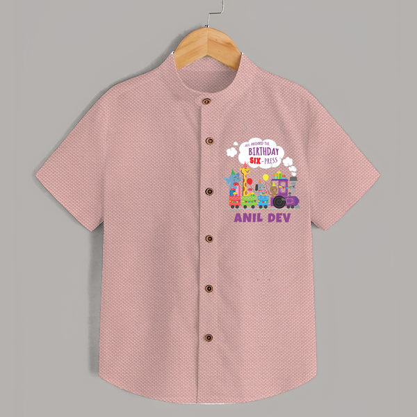 Personalized Name Shirt for 6 Year Old | Stylish and Comfy - PEACH - 0 - 6 Months Old (Chest 23")