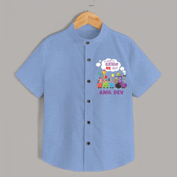 Personalized Name Shirt for 6 Year Old | Stylish and Comfy - SKY BLUE - 0 - 6 Months Old (Chest 23")