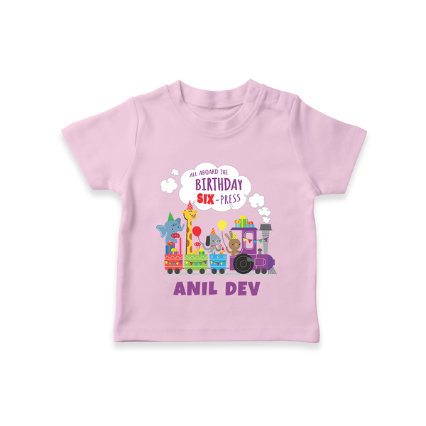 Personalized 6 Year Old T Shirt | Soft Cotton Name Tee - BABY PINK - 0-5 Months Old (Chest 17")