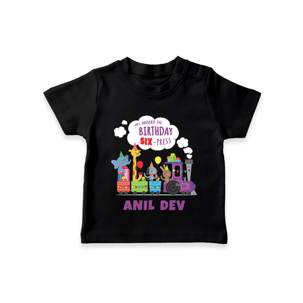 Personalized 6 Year Old T Shirt | Soft Cotton Name Tee - BLACK - 0-5 Months Old (Chest 17")