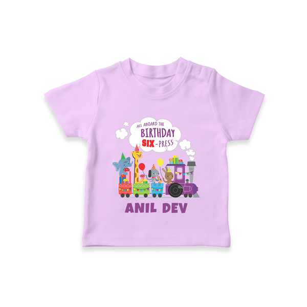 Personalized 6 Year Old T Shirt | Soft Cotton Name Tee - LILAC - 0-5 Months Old (Chest 17")