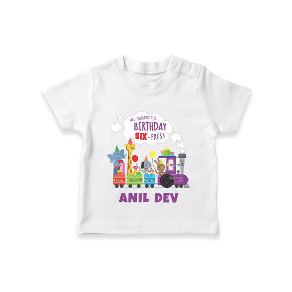 Personalized 6 Year Old T Shirt | Soft Cotton Name Tee - WHITE - 0-5 Months Old (Chest 17")