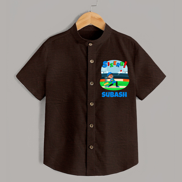 Cool Kids Shirt for 6 Year Old | Custom Birthday Shirt - CHOCOLATE BROWN - 0 - 6 Months Old (Chest 23")