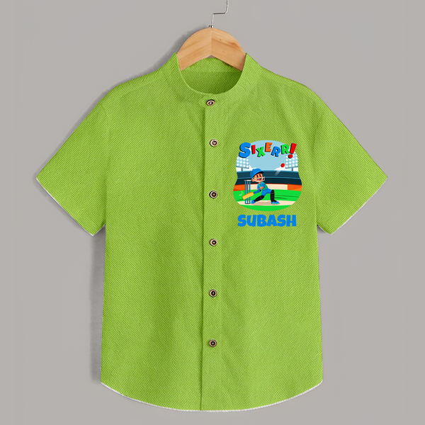 Cool Kids Shirt for 6 Year Old | Custom Birthday Shirt - LIME GREEN - 0 - 6 Months Old (Chest 23")