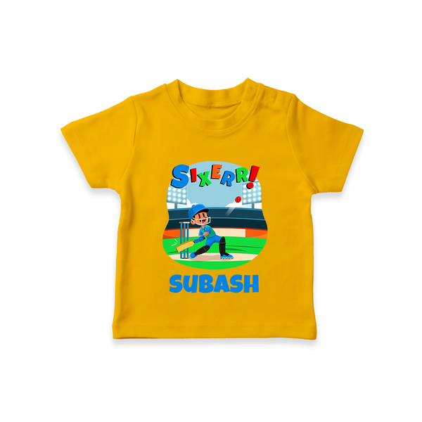 6th Birthday T Shirt for Kids | Trendy and Fun - CHROME YELLOW - 0-5 Months Old (Chest 17")