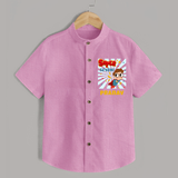 Custom Name Shirt for 7 Year Old | Trendy Cotton Tee - BABY PINK - 0 - 6 Months Old (Chest 23")