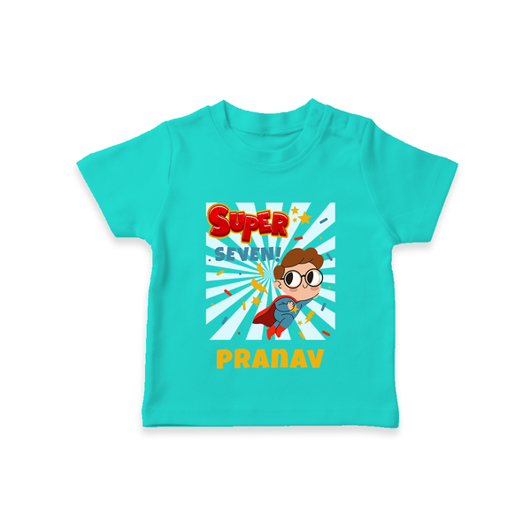 Custom 7 Year Old T Shirt | Personalized Birthday Tee - TEAL - 0-5 Months Old (Chest 17")