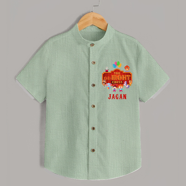 Stylish Name Shirt for 8 Year Old | Cool Kids Cotton Shirt - MINT GREEN - 0 - 6 Months Old (Chest 23")