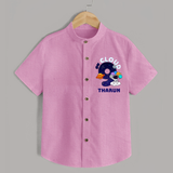 Custom Name Shirt for 9 Year Old | Cool Cotton Kids Shirt - BABY PINK - 0 - 6 Months Old (Chest 23")