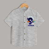 Custom Name Shirt for 9 Year Old | Cool Cotton Kids Shirt - GREY - 0 - 6 Months Old (Chest 23")