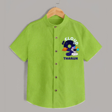 Custom Name Shirt for 9 Year Old | Cool Cotton Kids Shirt - LIME GREEN - 0 - 6 Months Old (Chest 23")