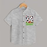 Custom Name Shirt for 11 Year Old | Stylish Kids Cotton Tee - GREY - 0 - 6 Months Old (Chest 23")